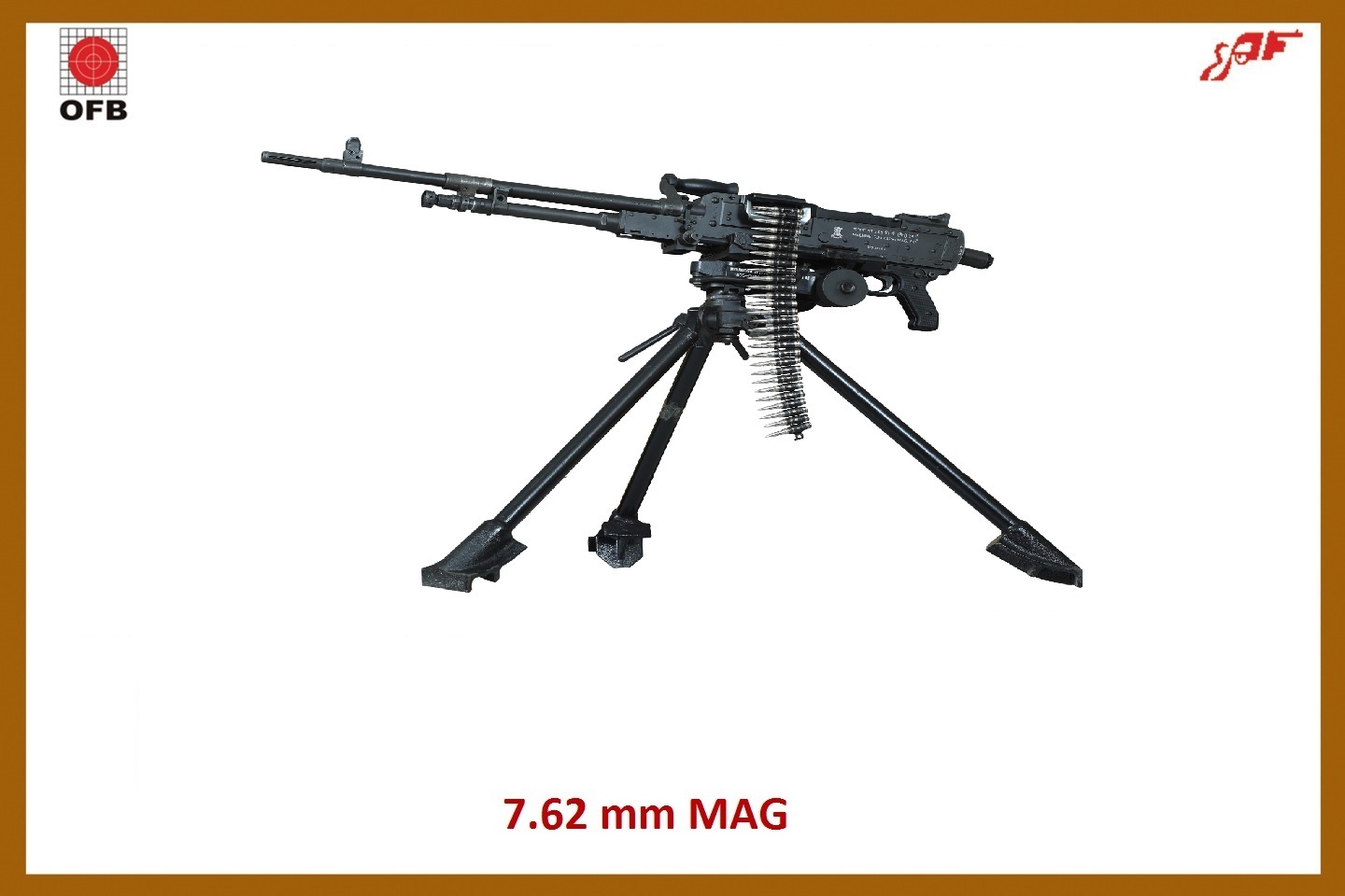 MACHINE GUN 7.62 MM (MAG) 2A1 WITH CES & WITH LIGHT BARREL ASSY, Directorate of Ordnance (Coordination and Services)